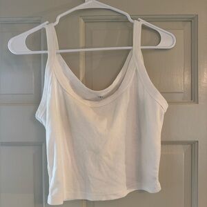 White cropped tank